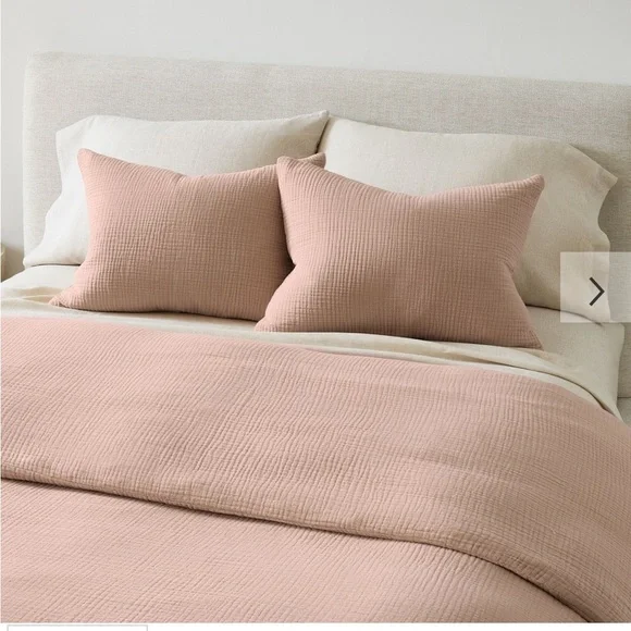 West Elm Dreamy Gauze King Duvet Cover Bedding - Picture 1 of 6